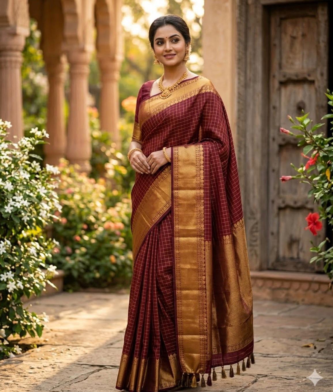 Premium Semi Katan Soft Silk Banarasi Saree
